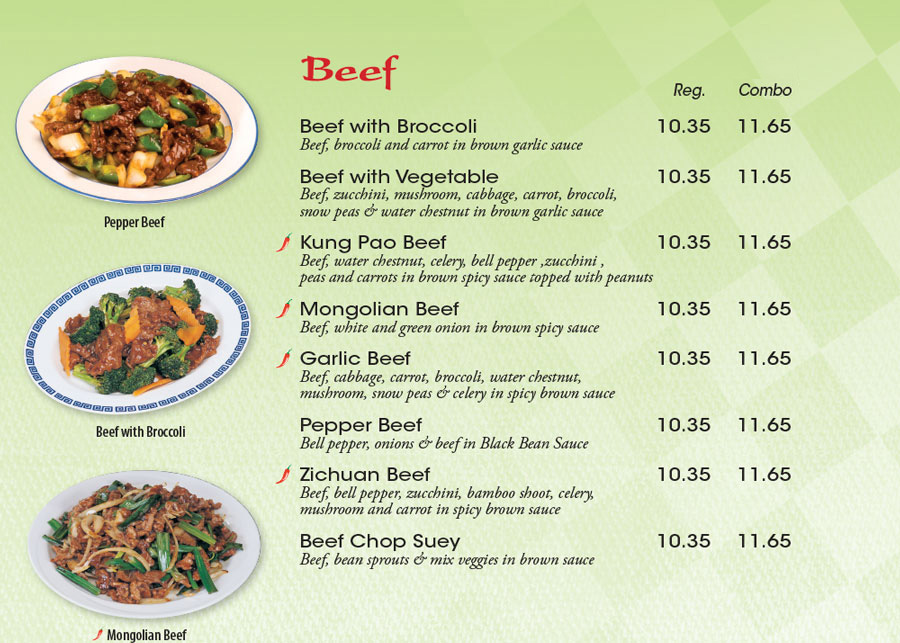 AJK Chinese Cuisine. Beef. Vegetable.